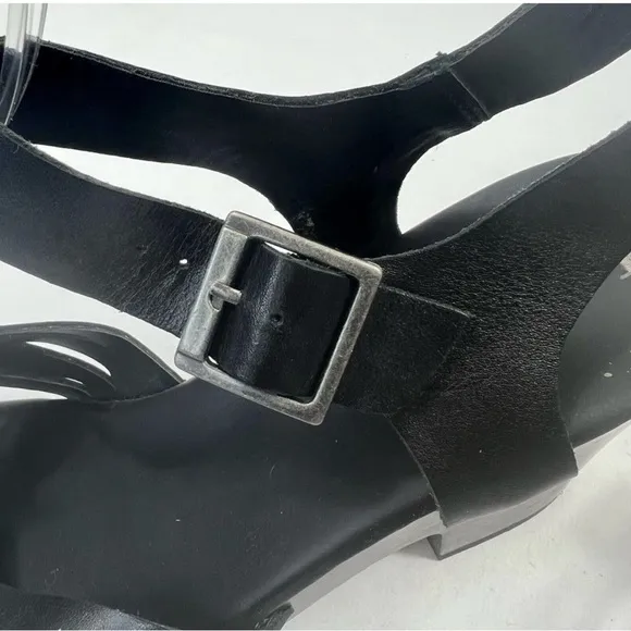 Kork-Ease Black Berryessa Black Leather Sandals size 11
