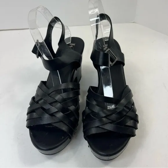 Kork-Ease Black Berryessa Black Leather Sandals size 11