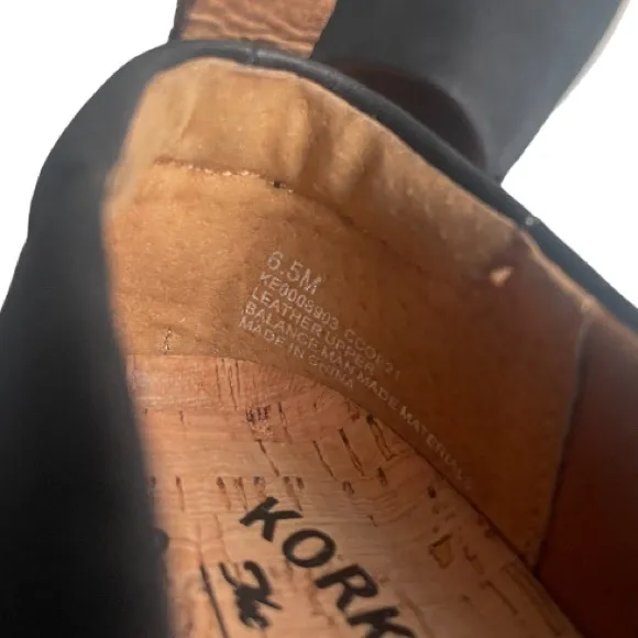 Kork Ease Peyton Black Leather Slip-On Sneaker