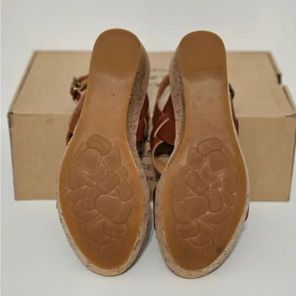 Kork Ease, Wedge sandals in soft full grain leather. EUC-Size 9