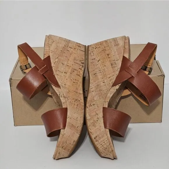 Kork Ease, Wedge sandals in soft full grain leather. EUC-Size 9