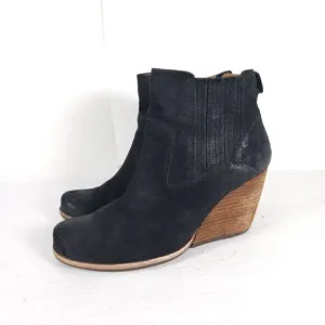 Korks By Kork Ease Verdelet US 7,5 M Leather Ankle Pull On Wedge Booties Boots