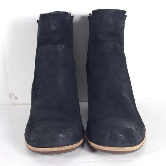 Korks By Kork Ease Verdelet US 7,5 M Leather Ankle Pull On Wedge Booties Boots