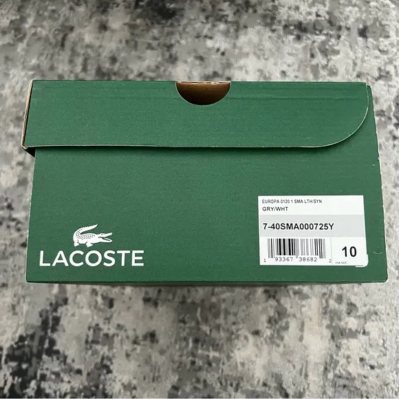 LACOSTE Europa 0120 1 SMA Mens Gray Synthetic Lifestyle Sneakers