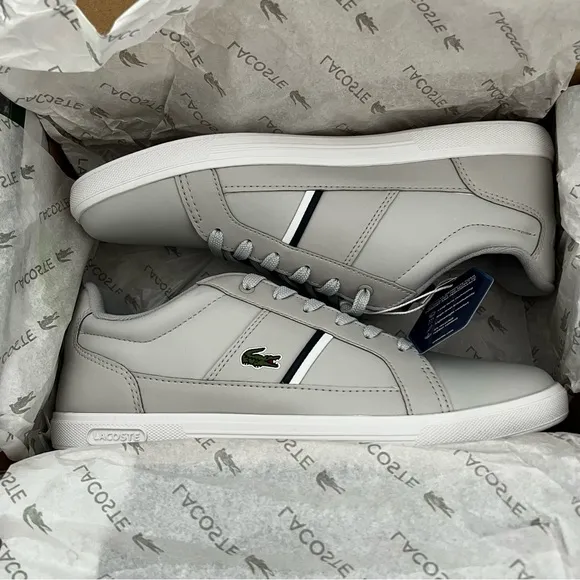 LACOSTE Europa 0120 1 SMA Mens Gray Synthetic Lifestyle Sneakers