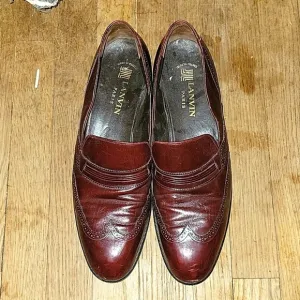 LANVIN PARIS Men's Leather Designer Business Casual Loafers Career Formal 10