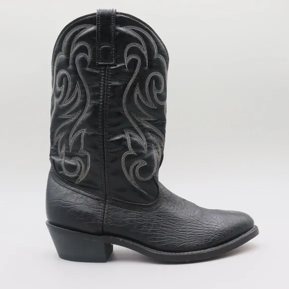 Laredo Boots 28-1820 Mens Size 9.5D US Black Leather Western Cowboy Boots
