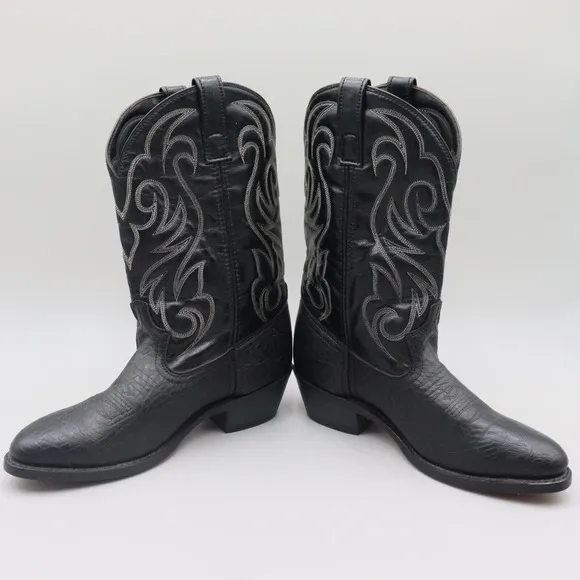 Laredo Boots 28-1820 Mens Size 9.5D US Black Leather Western Cowboy Boots