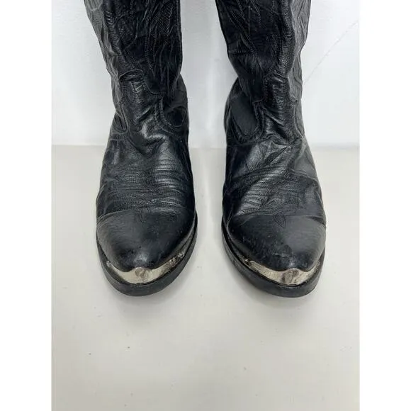 Laredo East Bound Men’s Cowboy Black Western Boots Size 9EW