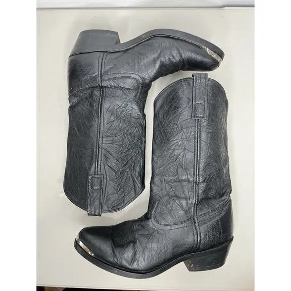 Laredo East Bound Men’s Cowboy Black Western Boots Size 9EW