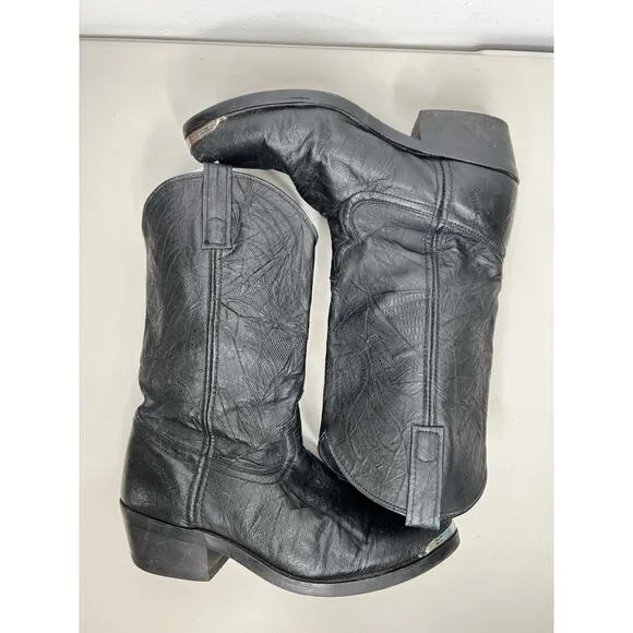 Laredo East Bound Men’s Cowboy Black Western Boots Size 9EW