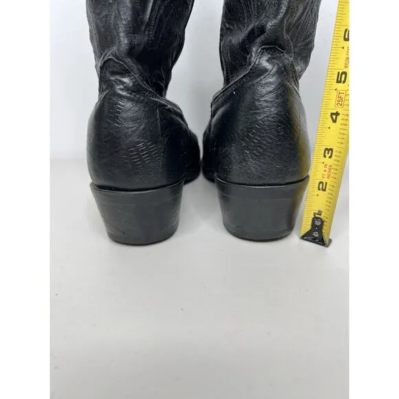 Laredo East Bound Men’s Cowboy Black Western Boots Size 9EW