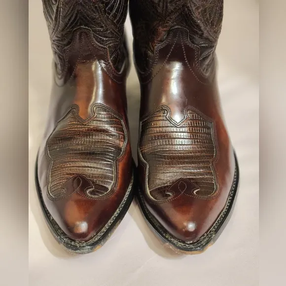 Laredo Men's cowboy boots leather dark  11.5 EE Made in USA