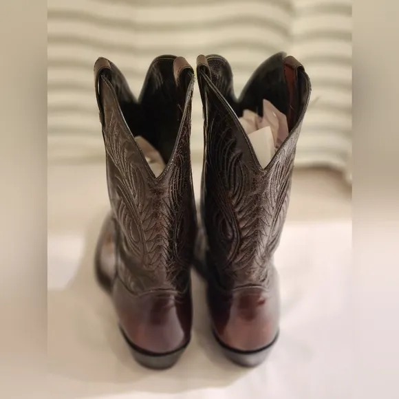 Laredo Men's cowboy boots leather dark  11.5 EE Made in USA