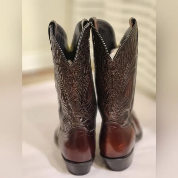 Laredo Men's cowboy boots leather dark  11.5 EE Made in USA