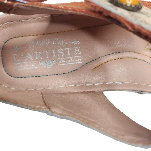 L'atiste by spring step Payokya women's colorful strappy summer sandals Sz 10.5