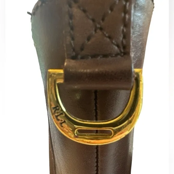 Lauren Ralph Lauren Leather Mona Brown Pull On Boots size 8