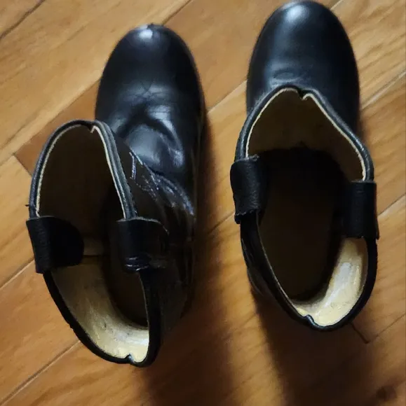 LEATHER MASTERSON BOOT COMPANY BLACK COWBOY BOOTS SIZE 7 TODDLER ADORABLE