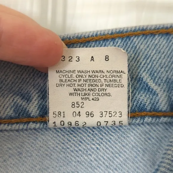 Levi's 90's Vintage 10962 Orange Tab More Relaxed Fit Tapered Leg Jeans Blue 9