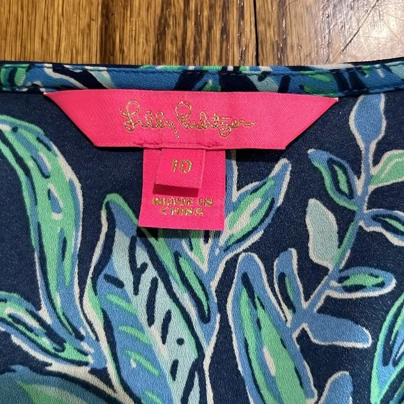 Lilly Pulitzer Christiana Dress Take It or Leaf It size 10