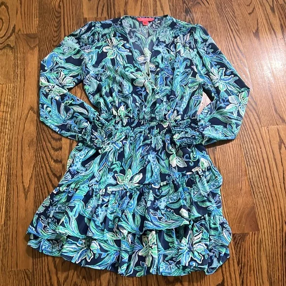 Lilly Pulitzer Christiana Dress Take It or Leaf It size 10