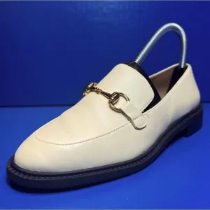 Lisa Vicky Zany Bit Vegan Leather Loafers in Natural Nappa 6.5M