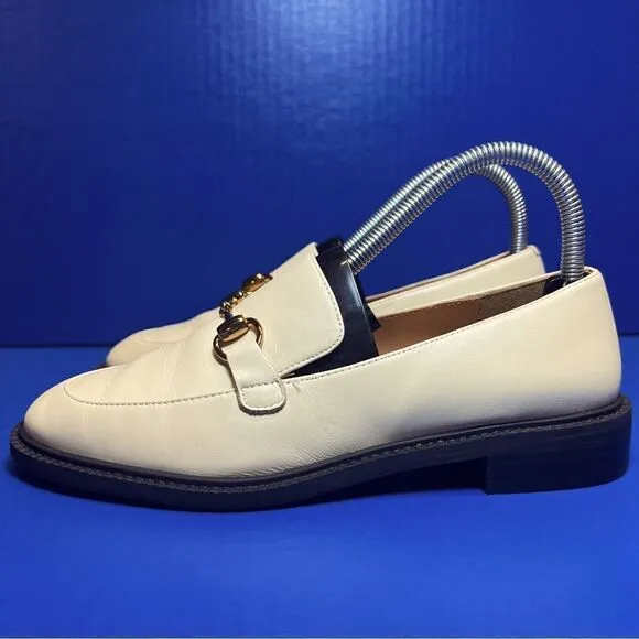 Lisa Vicky Zany Bit Vegan Leather Loafers in Natural Nappa 6.5M