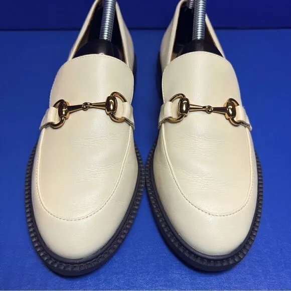 Lisa Vicky Zany Bit Vegan Leather Loafers in Natural Nappa 6.5M