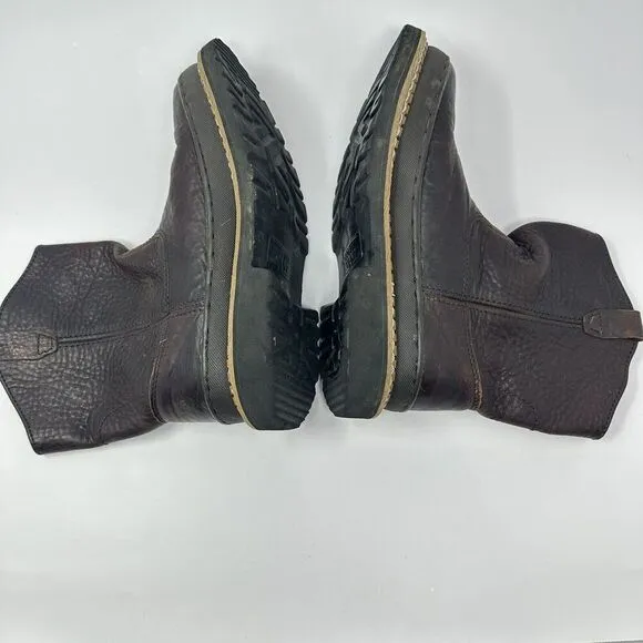 Little Georgia boots Giant Wellington Boys Sz 5.5 Brown Classic Leather Pull On