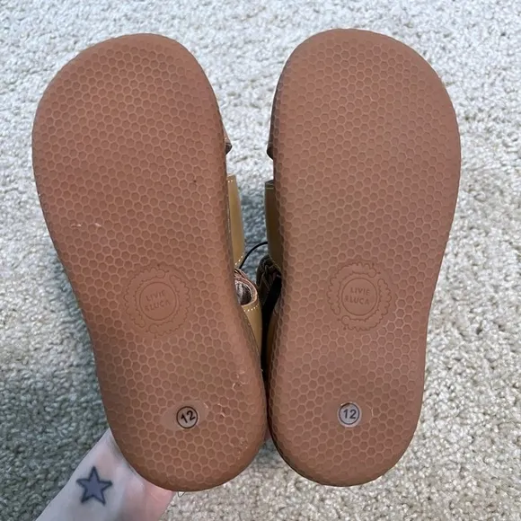 Livie and Luca tan Sailor sandals unisex little kid 12 new never worn