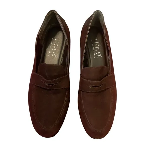 Lizflex by Liz Claiborne Womens Brown Suede Waterproof Driving Loafers Size 10M