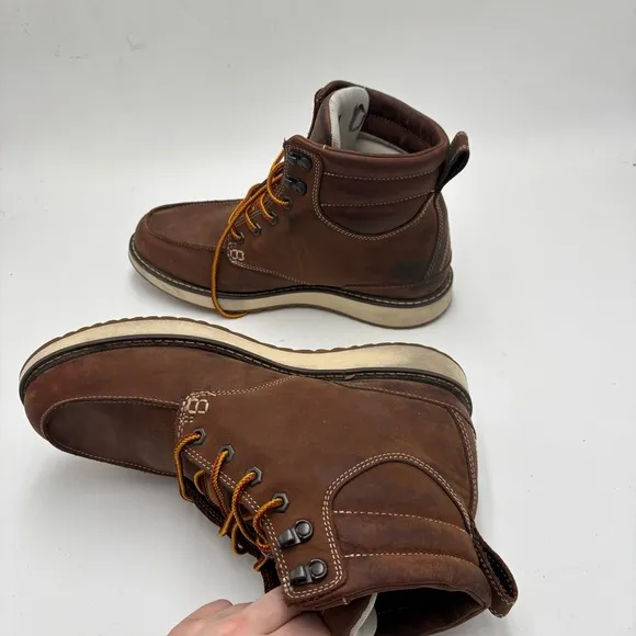L.L. Bean Men’s 10.5 Brown Leather Stonington Moc Toe Boots