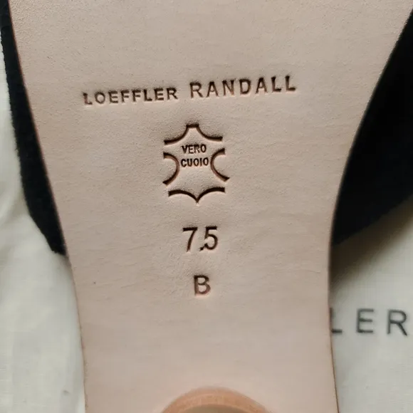 Loeffler Randall Black Flats with Navy/Black Tassels Women's Size 7.5B