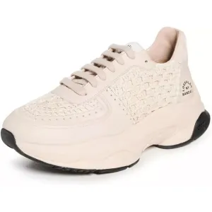 Loeffler Randall Tilda Crochet Low-Top Leather Sneaker Chunky Beige Lace-Up 7
