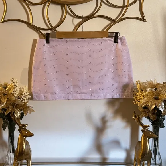 Lola’s Digicam Purple Eyelet Skirt – Chic &amp; Dreamy Statement Piece