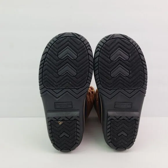 London Fog Collection Toddler Size 13 Brown Black Pull On Winter Snow Boots