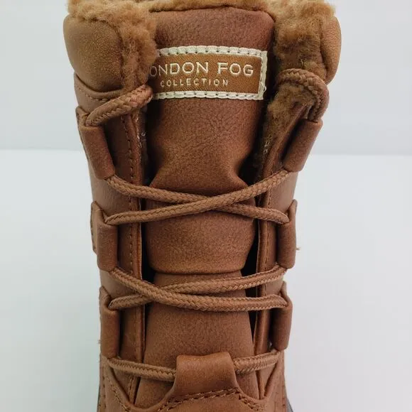 London Fog Collection Toddler Size 13 Brown Black Pull On Winter Snow Boots