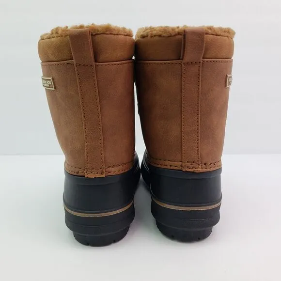 London Fog Collection Toddler Size 13 Brown Black Pull On Winter Snow Boots