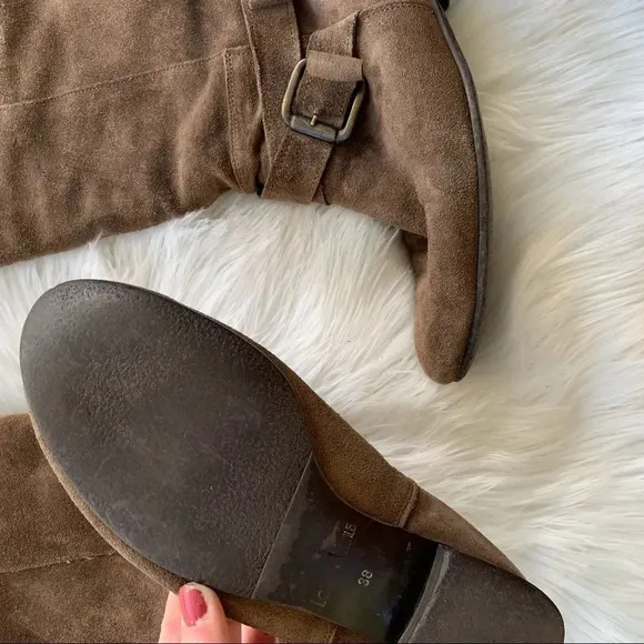 Loretta Vitale Tall Suede Pull On Boots