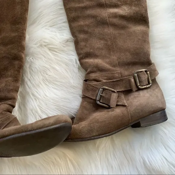 Loretta Vitale Tall Suede Pull On Boots