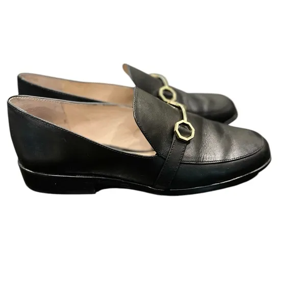 Louise Et Cie Bayne Loafers Womens US 9.5W/41 Black Leather Slip On