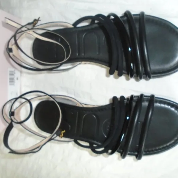 LOUISE ETCIE BLACK STRAPPY SANDALS SHOES SIZE 8 1/2 MSRP $119.00 BRAND NEW
