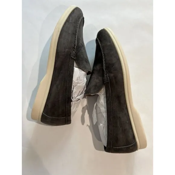 Lovau Portofino Suede Loafers in Leather Gray
