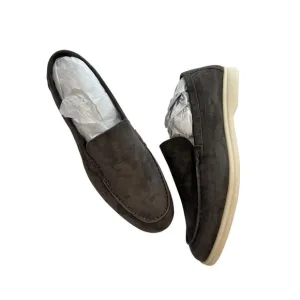 Lovau Portofino Suede Loafers in Leather Gray