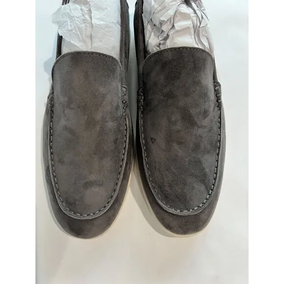 Lovau Portofino Suede Loafers in Leather Gray