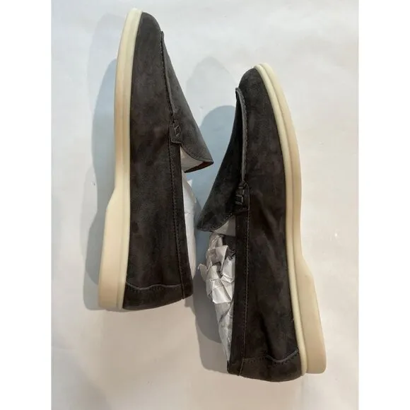 Lovau Portofino Suede Loafers in Leather Gray
