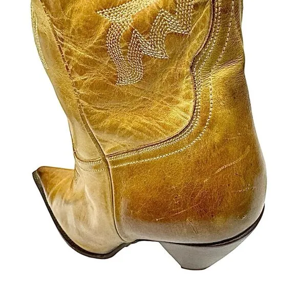 Lucchese Charlie 1 Horse Size  10 B Tan  Western Cowboy Heel I-4565 Boots RARE