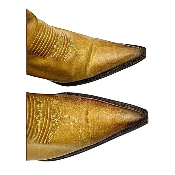 Lucchese Charlie 1 Horse Size  10 B Tan  Western Cowboy Heel I-4565 Boots RARE
