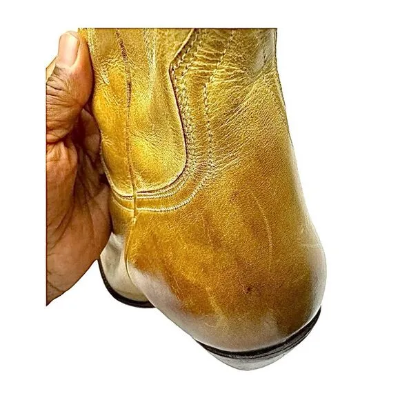 Lucchese Charlie 1 Horse Size  10 B Tan  Western Cowboy Heel I-4565 Boots RARE