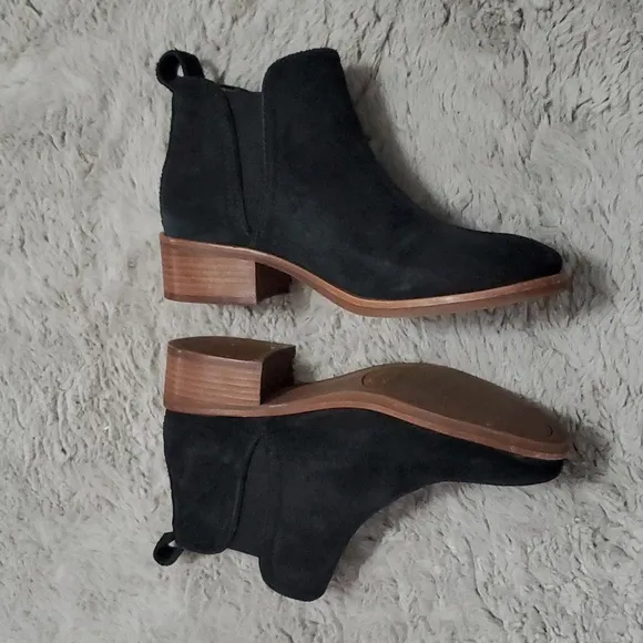 Lucky Brand black suede ankle boots